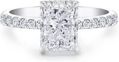 Bo.Dream 1.5ct Radiant Cut Cubic Zirconia Engagement Rings for ...