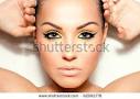stock photo : Close-up portrait of a young woman. Cat eyeliner makeup. - stock-photo-close-up-portrait-of-a-young-woman-cat-eyeliner-makeup-92092778