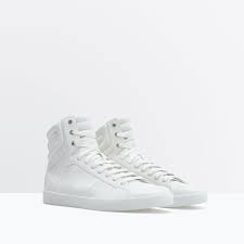 Zara - All White High-Tops | Men's Footwear | Pinterest | All ...