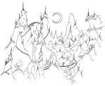 Mountain coloring page