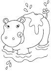 Hippopotamus coloring page