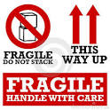 Royalty Free Stock Photos: Fragile Shipping Labels