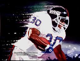 Charles Way New York Giants Football Painting by Sports Artist ... - charles-way