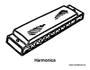 Harmonica coloring page