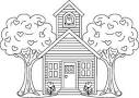 School Building coloring page