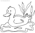 Swimming coloring page
