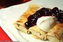 Baking Obsession - Curd Cheese Filled Crêpes with Blueberry Sauce