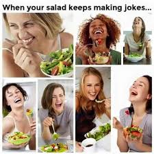 Image result for women eating salad and smiling