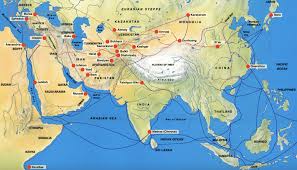 Image result for silk road map