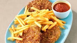 Image result for schnitzel mit pommes