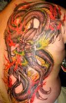  Devil Dragon Tattoo Design .