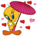 Free Valentines Day Looney Tunes Tweety Cartoon Scrapbook Clipart