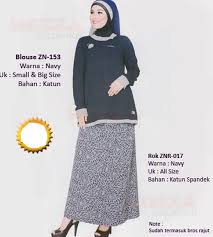Zn 153 Blus Muslimah Zenitha Biru Navi Zenitha 153 Rp 150.000 ...