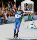 Russian Evgeny Ustyugov wins men's 15K mass start biathlon ...