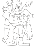 Robot coloring page
