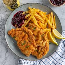 Image result for schnitzel mit pommes