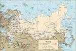 russia: carta geografica mappa russa