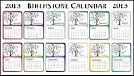 2013 Birthstone Calendar