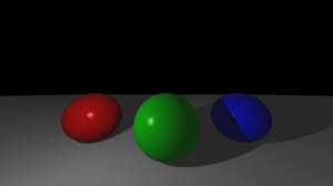 Image result for sphere checkered plane raytrace