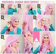 Tutorial Hijab Paris Segi Empat Simple dan Fashionable