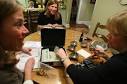 Daniel Barry/Getty ImagesPatsy Manning, center, sells her unwanted gold ... - large_Gold Party Patsy Manning