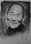 Tenzin Gyatso Drawing - Brent Foreman - tenzin-gyatso-brent-foreman