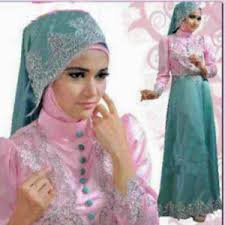 HM630 Gaun Pesta Maxi Brokat Satin - Busana Muslim Terbaru