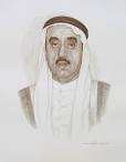 Sheikh Rashid Bin Ahmad Al Mualla Drawing - Masood Parvez - sheikh-rashid-bin-ahmad-al-mualla-masood-parvez