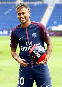 Neymar Jr Smiles During Official Psg Editorial Stock Photo ...