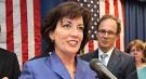 Kathy Hochul speaks at the UAW