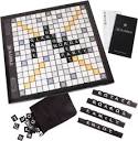 Scrabble Deluxe Black Edition Board Game with Rotating Wooden ...