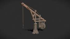 Medieval Wooden Crane - 3D model by Smaug (@smaugthedeceiver ...