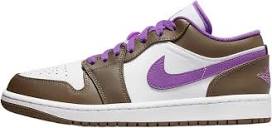 Amazon.com | Nike Air Jordan 1 Low Men's Shoes Palomino Purple ...