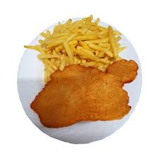 Image result for schnitzel mit pommes