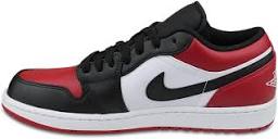 Amazon.com | Nike Men's Air Jordan 1 Low Shoes, Gym Red/White ...
