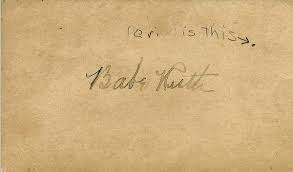 Postcard Signed by Babe Ruth Found in Central Florida Library ... - Ruthpostcard