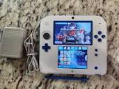 Nintendo 2DS Handheld System - white and blue mario kart 7 ...