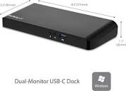 Amazon.com: StarTech.com Dual Monitor USB-C Laptop Docking Station ...
