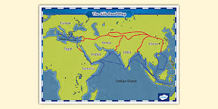 Image result for silk road map