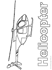 Helicopter coloring page