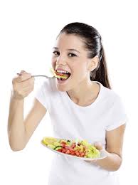 Image result for women eating salad and smiling