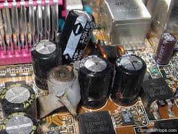 Image result for blown capacitor