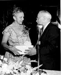 On the occasion of her retirement in 1952, Lorene Ray Haynie receives a gift from University ... - haynie2
