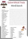 Salem Witch Trials word search Puzzle worksheet activities for ...