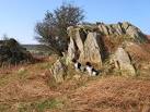 The rock is dark and gritty, with abundant whitish, angular crystal - via Daymix