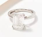 Fire Light Lab Lab Grown Diamond 5.00ct Emerald Ring, 14K - QVC ...