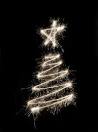 A white christmas tree symbol - via Daymix