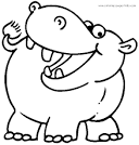 Hippo coloring page