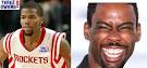 Houston Rockets Guard Aaron Brooks (Left) and Comedian Chris Rock (Right) - aaron-brooks-chris-rock