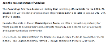 Image result for Cambridge City Junior Hockey Club